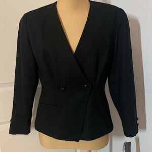 Angie Monaco NWT Vintage Wool Black Buttoned Blazer